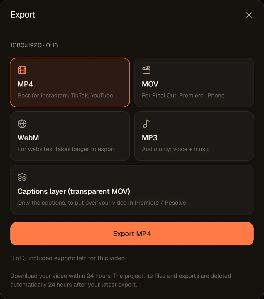 Export for every platform